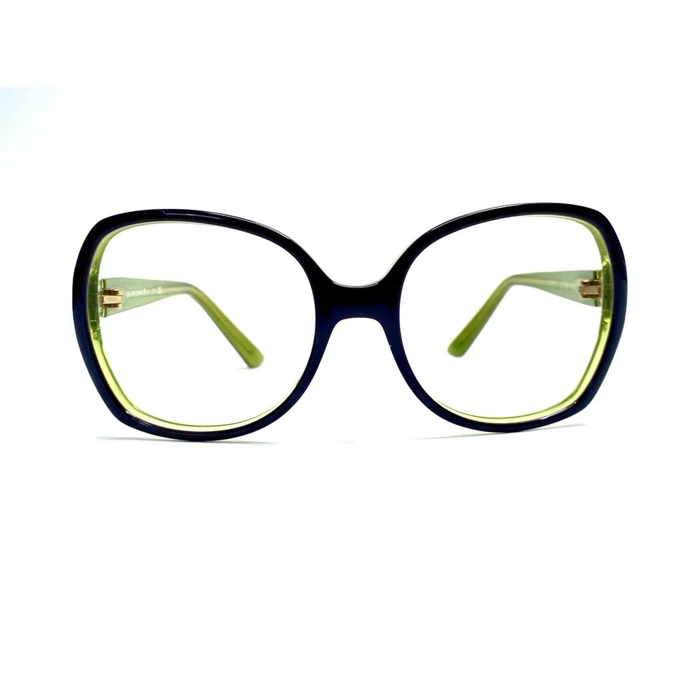 Kate Spade Black Clear Green Fly Oval Wrap Glasses Halsey 55 17 135